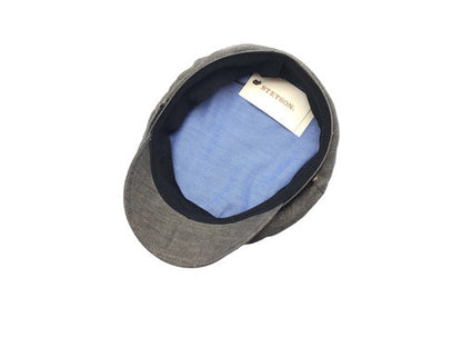 STETSON Mütze  Elbsegler grau Leinen fisherman Sommer Gr.61/XL Schirmmütze