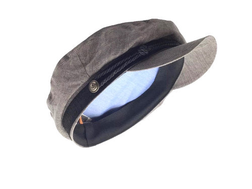 STETSON Mütze  Elbsegler grau Leinen fisherman Sommer Gr.61/XL Schirmmütze