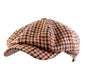 HARRIS-TWEED Mütze Wigèns Newsboy Retro Cap braun Glencheck Bakerboy