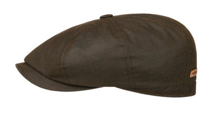 STETSON Mütze Hatteras WAXXED Organic-Cotton dunkel/oliv SUN GUARD UPF40+