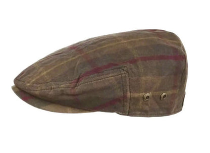 STETSON Mütze WAXXED Gr.61+62 Baumwolle kariert oliv/grün  UPF40+